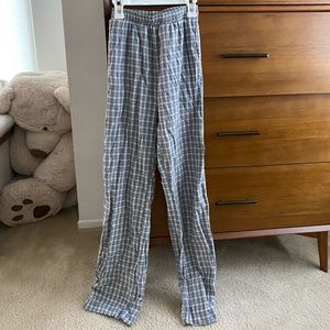 PULL&BEAR Plaid Wide Leg Pants